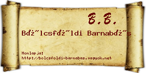 Bölcsföldi Barnabás névjegykártya